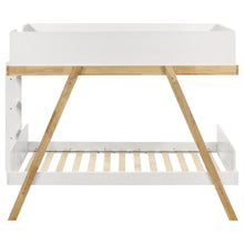 Load image into Gallery viewer, Coaster Frankie Wood Twin Over Twin Bunk Bed White and Natural