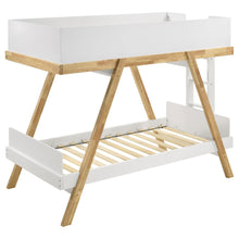 Load image into Gallery viewer, Coaster Frankie Wood Twin Over Twin Bunk Bed White and Natural