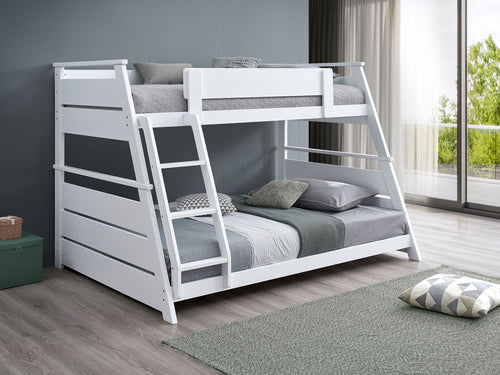 COASTER TWIN FULL BUNK BED (WHITE)