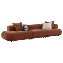 Load image into Gallery viewer, Coaster Byrne 143-inch Chenille Modular Bumper Sectional Sofa Rust