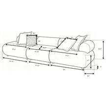 Load image into Gallery viewer, Coaster Byrne 143-inch Chenille Modular Bumper Sectional Sofa Rust
