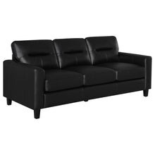 Load image into Gallery viewer, Coaster Scotland 3-piece Faux Leather Upholstered Sofa Set Black