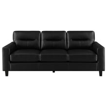 Load image into Gallery viewer, Coaster Scotland 3-piece Faux Leather Upholstered Sofa Set Black