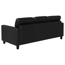 Load image into Gallery viewer, Coaster Scotland 3-piece Faux Leather Upholstered Sofa Set Black