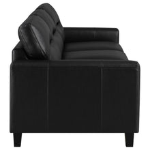 Load image into Gallery viewer, Coaster Scotland 3-piece Faux Leather Upholstered Sofa Set Black