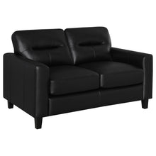 Load image into Gallery viewer, Coaster Scotland 3-piece Faux Leather Upholstered Sofa Set Black