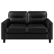 Load image into Gallery viewer, Coaster Scotland 3-piece Faux Leather Upholstered Sofa Set Black