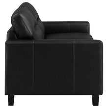 Load image into Gallery viewer, Coaster Scotland 3-piece Faux Leather Upholstered Sofa Set Black