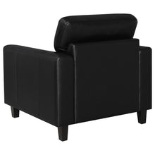 Load image into Gallery viewer, Coaster Scotland 3-piece Faux Leather Upholstered Sofa Set Black