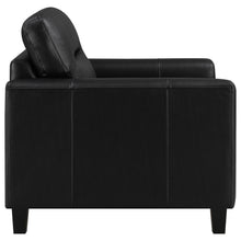 Load image into Gallery viewer, Coaster Scotland 3-piece Faux Leather Upholstered Sofa Set Black