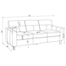 Load image into Gallery viewer, Coaster Scotland 3-piece Faux Leather Upholstered Sofa Set Black