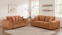 Load image into Gallery viewer, Coaster Burnett 2-piece Chenille Upholstered Sofa Set Burnt Orange