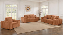 Load image into Gallery viewer, Coaster Burnett 3-piece Chenille Upholstered Sofa Set Burnt Orange