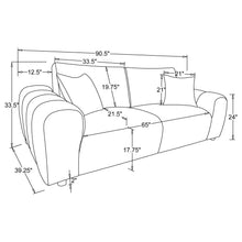 Load image into Gallery viewer, Coaster Burnett 3-piece Chenille Upholstered Sofa Set Burnt Orange