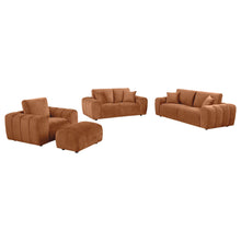 Load image into Gallery viewer, Coaster Burnett 4-piece Chenille Upholstered Sofa Set Burnt Orange