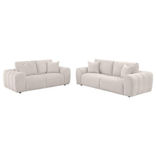 Load image into Gallery viewer, Coaster Burnett 2-piece Chenille Upholstered Sofa Set Ivory