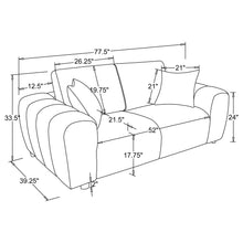 Load image into Gallery viewer, Coaster Burnett 2-piece Chenille Upholstered Sofa Set Ivory