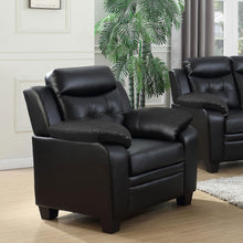 Load image into Gallery viewer, Coaster Finley Upholstered Padded Arm Tufted Accent Chair Black