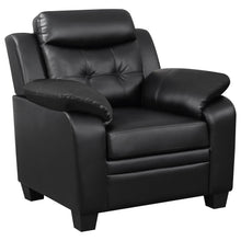 Load image into Gallery viewer, Coaster Finley Upholstered Padded Arm Tufted Accent Chair Black