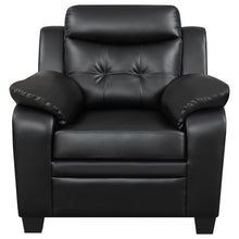 Load image into Gallery viewer, Coaster Finley Upholstered Padded Arm Tufted Accent Chair Black