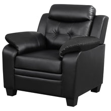 Load image into Gallery viewer, Coaster Finley Upholstered Padded Arm Tufted Accent Chair Black