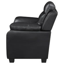 Load image into Gallery viewer, Coaster Finley Upholstered Padded Arm Tufted Accent Chair Black