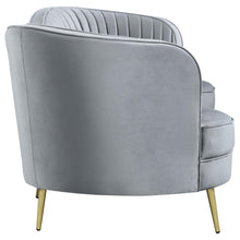 Load image into Gallery viewer, Coaster Sophia 2-piece Upholstered Channel Tufted Sofa Set Grey