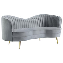 Load image into Gallery viewer, Coaster Sophia 3-piece Upholstered Channel Tufted Sofa Set Grey