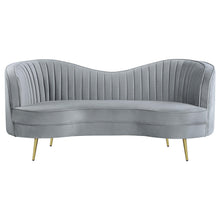 Load image into Gallery viewer, Coaster Sophia 3-piece Upholstered Channel Tufted Sofa Set Grey