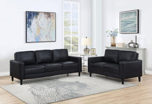 Load image into Gallery viewer, Coaster Ruth 2-piece Upholstered Track Arm Sofa Set Black