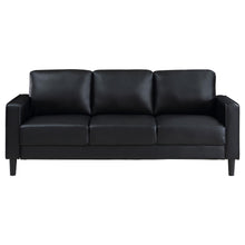 Load image into Gallery viewer, Coaster Ruth 2-piece Upholstered Track Arm Sofa Set Black