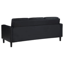 Load image into Gallery viewer, Coaster Ruth 2-piece Upholstered Track Arm Sofa Set Black