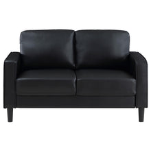 Load image into Gallery viewer, Coaster Ruth 2-piece Upholstered Track Arm Sofa Set Black