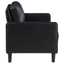 Load image into Gallery viewer, Coaster Ruth 2-piece Upholstered Track Arm Sofa Set Black