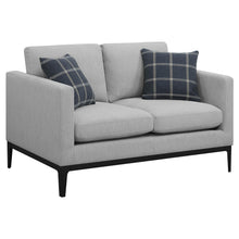 Load image into Gallery viewer, Coaster Apperson 3-piece Upholstered Track Arm Sofa Set Light Grey