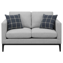 Load image into Gallery viewer, Coaster Apperson 3-piece Upholstered Track Arm Sofa Set Light Grey