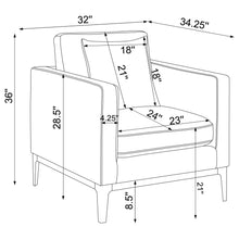 Load image into Gallery viewer, Coaster Apperson 3-piece Upholstered Track Arm Sofa Set Light Grey