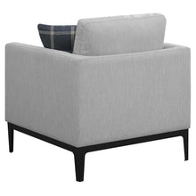 Load image into Gallery viewer, Coaster Apperson Upholstered Track Arm Accent Chair Light Grey