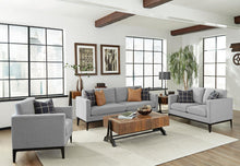 Load image into Gallery viewer, Coaster Apperson Upholstered Track Arm Accent Chair Light Grey