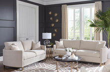 Load image into Gallery viewer, Coaster Corliss 2-piece Upholstered Arched Arm Sofa Set Beige