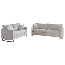 Load image into Gallery viewer, Coaster Corliss 2-piece Upholstered Arched Arm Sofa Set Beige
