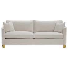 Load image into Gallery viewer, Coaster Corliss 2-piece Upholstered Arched Arm Sofa Set Beige