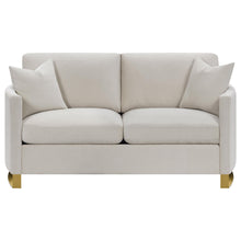 Load image into Gallery viewer, Coaster Corliss 2-piece Upholstered Arched Arm Sofa Set Beige