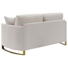 Load image into Gallery viewer, Coaster Corliss 2-piece Upholstered Arched Arm Sofa Set Beige