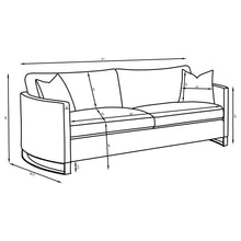 Load image into Gallery viewer, Coaster Corliss 3-piece Upholstered Arched Arm Sofa Set Beige