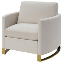 Load image into Gallery viewer, Coaster Corliss Upholstered Curved Track Arm Chair Beige