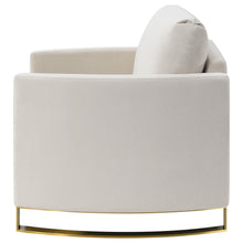 Load image into Gallery viewer, Coaster Corliss Upholstered Curved Track Arm Chair Beige