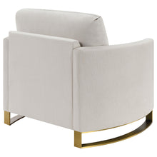Load image into Gallery viewer, Coaster Corliss Upholstered Curved Track Arm Chair Beige