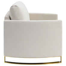 Load image into Gallery viewer, Coaster Corliss Upholstered Curved Track Arm Chair Beige