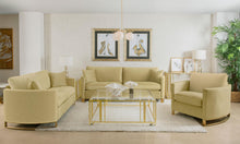 Load image into Gallery viewer, Coaster Corliss 3-piece Velvet Upholstered Sofa Set Camel